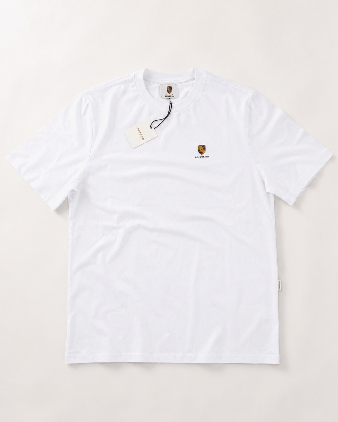 Aimé León Dore Porsche White T-Shirt (M) — Back Car Stack Graphic, Vintage Aimé León Dore Porsche Tee