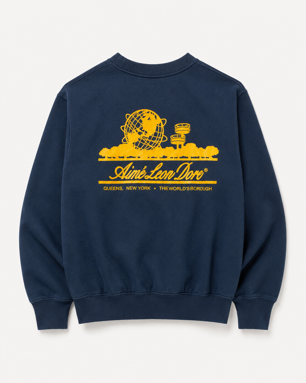Aime Leon Dore Graphic Crewneck Navy & Gold alternate ecommerce image