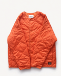 Carhartt orange quilted jacket for men — button-up utility quilted jacket hero ecommerce image